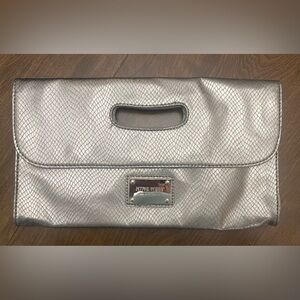 Nine West silver clutch bag.
